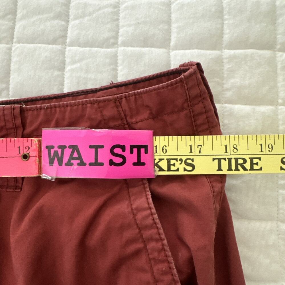 AEROPOSTALE Mens Cargo Shorts 33 Rust Red Baggy Summer Gorpcore Retro Y2K Casual - Picture 5 of 9